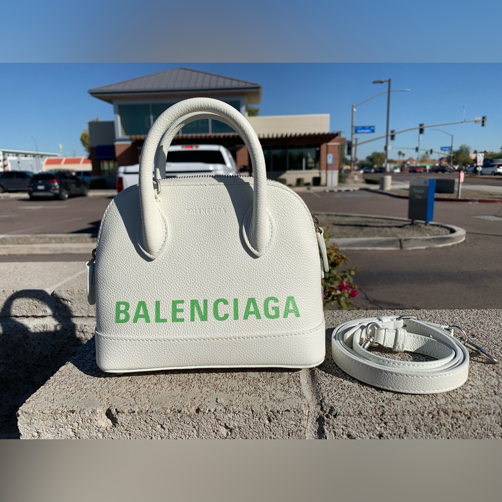 Balenciaga Ville XXS Top Handle White Bag